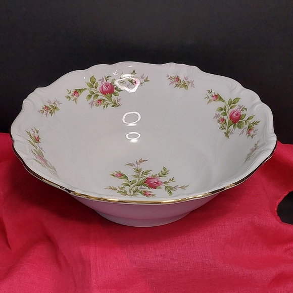 Vintage Johann Haviland Moss Rose 8.5” Round Serving Bowl Bavaria - Picture 4 of 7